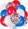 80Pcs Red White and Blue Latex Balloons with Confetti Balloons for 4th of July Decorations Independence Day Patriotic Anniversary
